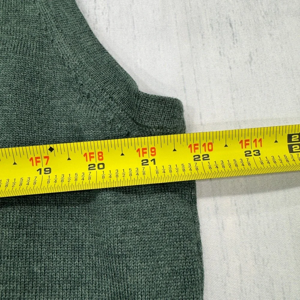 Jos A‎ Bank Signature Collection Merino Wool Sweater Vest Large Green Golf Mens